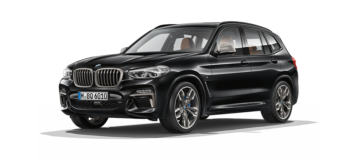 BMW X3 M40i 2020 Preto visão frontal de três quartos BMW X3 M40i 2020 Preto visão frontal de três quartos